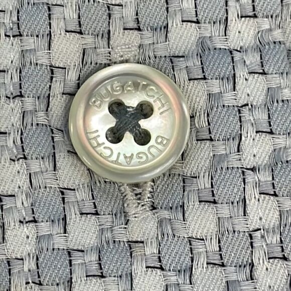 Bugatchi Classic Fit Basket Weave Print Long Sleeve Button Front Shirt Sz XXL - Picture 7 of 10